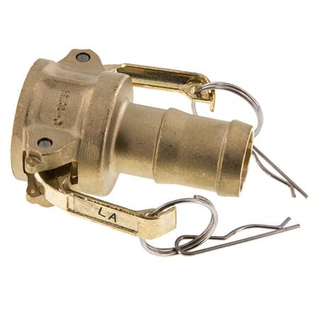 Camlock DN 32 (1 1/4'') Messing-Kupplung Schlauchpfeiler (32 mm) Typ C MIL-C-27487