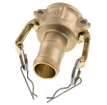 Camlock DN 32 (1 1/4'') Messing-Kupplung Schlauchpfeiler (32 mm) Typ C MIL-C-27487