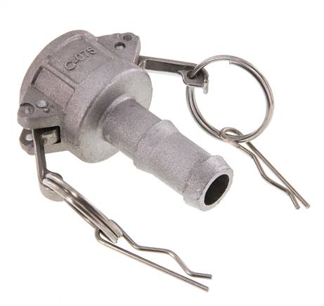 Camlock DN 20 (3/4'') Aluminium-Kupplung Schlauchpfeiler (19 mm) Typ C MIL-C-27487