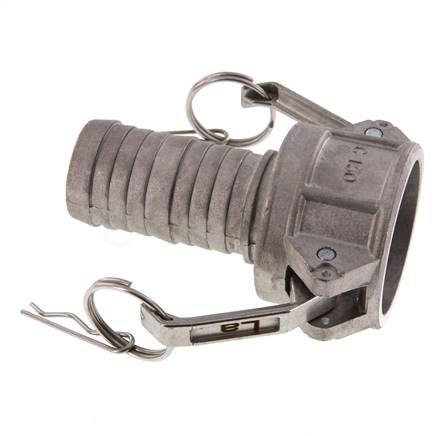 Camlock DN 40 (1 1/2'') Aluminium-Kupplung Schlauchpfeiler (38 mm) Typ C MIL-C-27487