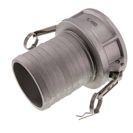 Camlock DN 90 (4'') Aluminium Coupling Hose Pillar (100 mm) Type C MIL-C-27487