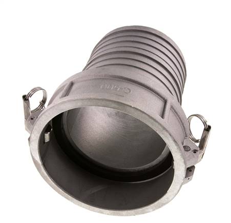 Camlock DN 140 (6'') Aluminium-Kupplung Schlauchpfeiler (150 mm) Typ C MIL-C-27487