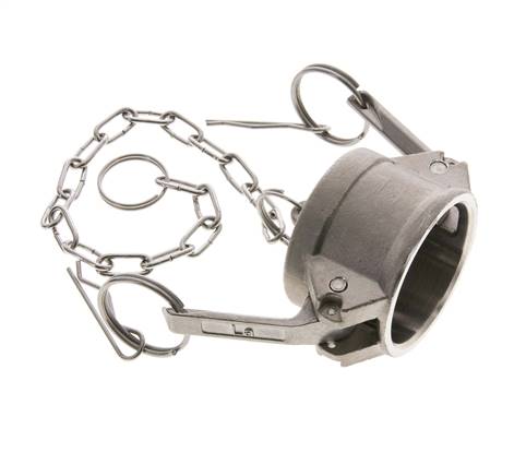Camlock DN 40 (1 1/2'') Edelstahl-Kupplungsendkappe Typ DC MIL-C-27487