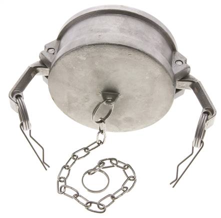 Camlock DN 90 (4'') Edelstahl-Kupplungsendkappe Typ DC MIL-C-27487