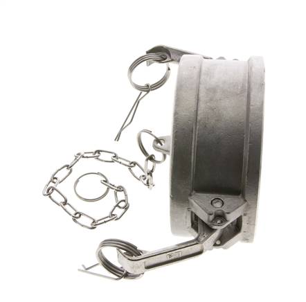 Camlock DN 90 (4'') Edelstahl-Kupplungsendkappe Typ DC MIL-C-27487