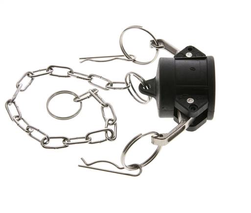 Camlock DN 25 (1'') Polypropylen-Kupplungsendkappe Typ DC MIL-C-27487