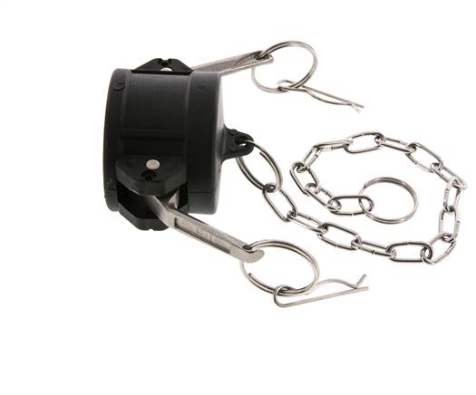 Camlock DN 40 (1 1/2'') Polypropylen-Kupplungsendkappe Typ DC MIL-C-27487