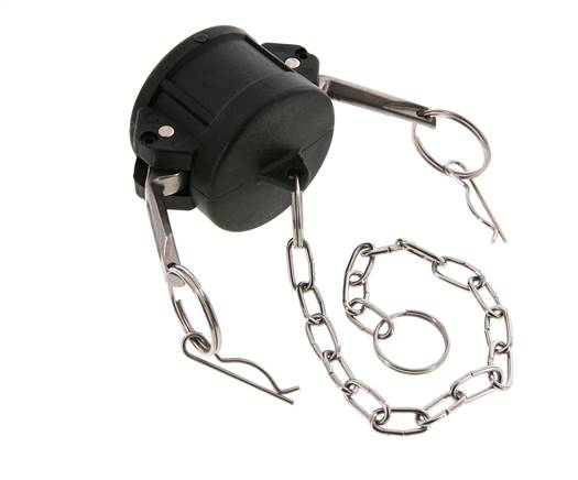 Camlock DN 40 (1 1/2'') Polypropylen-Kupplungsendkappe Typ DC MIL-C-27487