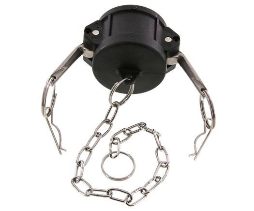 Camlock DN 40 (1 1/2'') Polypropylen-Kupplungsendkappe Typ DC MIL-C-27487