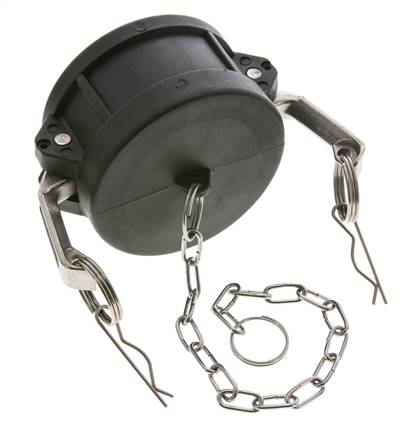 Camlock DN 75 (3'') Polypropylen-Kupplungsendkappe Typ DC MIL-C-27487