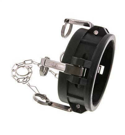 Camlock DN 90 (4'') Polypropylen-Kupplungsendkappe Typ DC MIL-C-27487