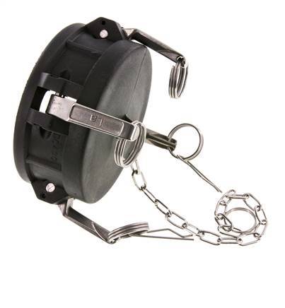 Camlock DN 90 (4'') Polypropylen-Kupplungsendkappe Typ DC MIL-C-27487