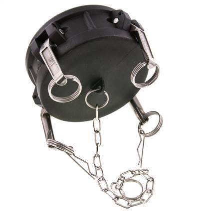 Camlock DN 90 (4'') Polypropylen-Kupplungsendkappe Typ DC MIL-C-27487