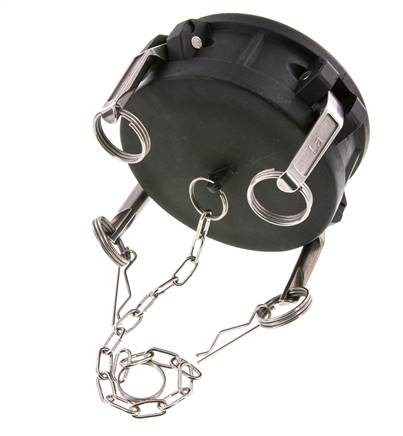 Camlock DN 90 (4'') Polypropylen-Kupplungsendkappe Typ DC MIL-C-27487
