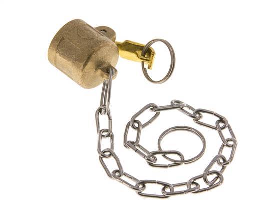 Camlock DN 15 (1/2'') Messing-Kupplungsendkappe Typ DC MIL-C-27487