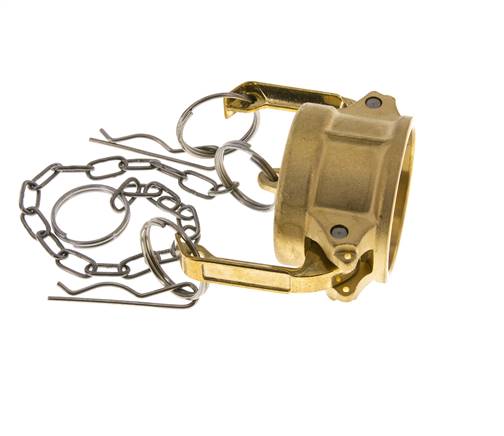 Camlock DN 40 (1 1/2'') Messing-Kupplungsendkappe Typ DC MIL-C-27487