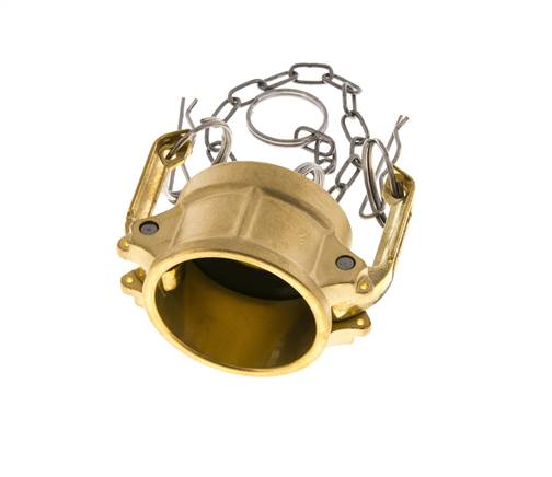Camlock DN 40 (1 1/2'') Messing-Kupplungsendkappe Typ DC MIL-C-27487