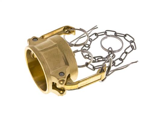 Camlock DN 40 (1 1/2'') Messing-Kupplungsendkappe Typ DC MIL-C-27487