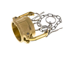 Camlock DN 40 (1 1/2'') Messing-Kupplungsendkappe Typ DC MIL-C-27487
