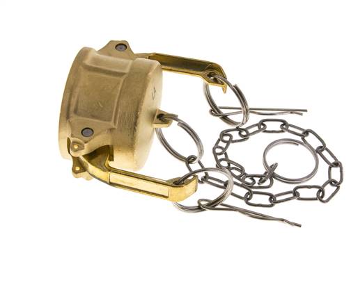 Camlock DN 40 (1 1/2'') Messing-Kupplungsendkappe Typ DC MIL-C-27487