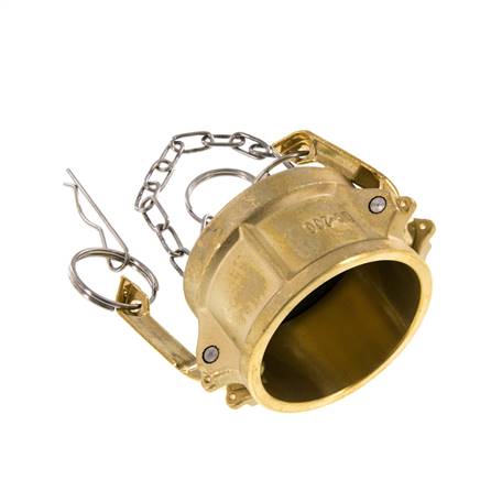 Camlock DN 50 (2'') Messing-Kupplungsendkappe Typ DC MIL-C-27487