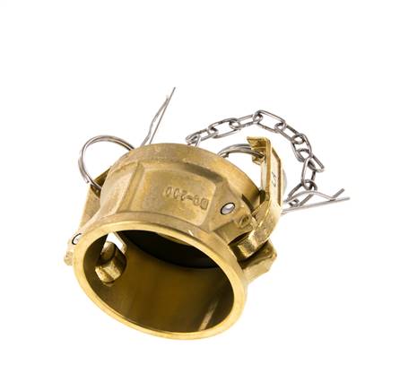 Camlock DN 50 (2'') Messing-Kupplungsendkappe Typ DC MIL-C-27487