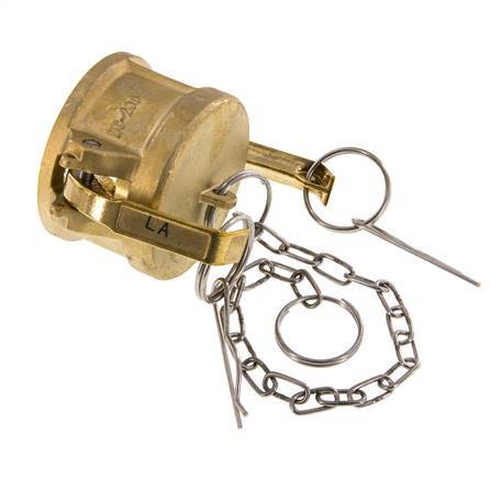 Camlock DN 50 (2'') Messing-Kupplungsendkappe Typ DC MIL-C-27487