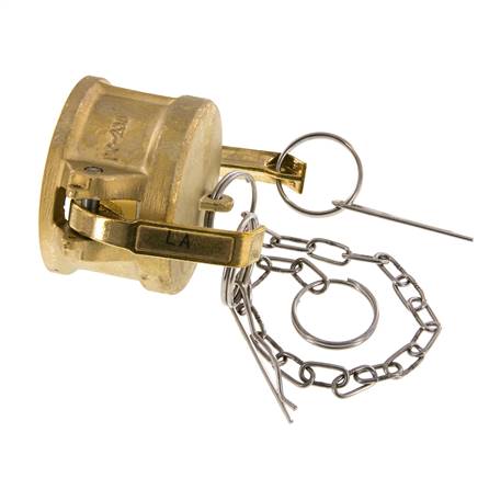 Camlock DN 50 (2'') Messing-Kupplungsendkappe Typ DC MIL-C-27487