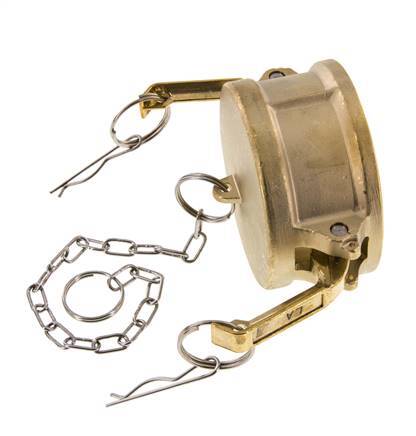 Camlock DN 75 (3'') Messing-Kupplungsendkappe Typ DC MIL-C-27487