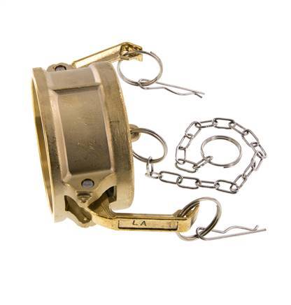Camlock DN 75 (3'') Messing-Kupplungsendkappe Typ DC MIL-C-27487
