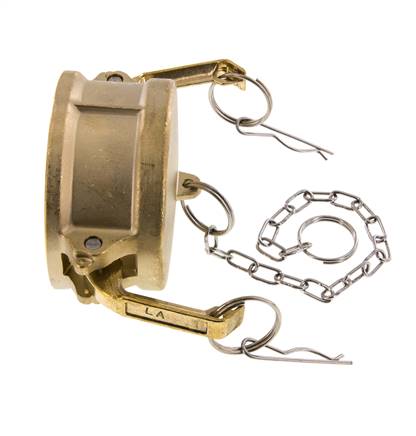 Camlock DN 75 (3'') Messing-Kupplungsendkappe Typ DC MIL-C-27487
