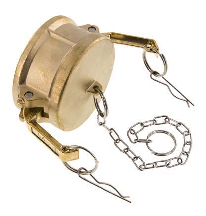 Camlock DN 75 (3'') Messing-Kupplungsendkappe Typ DC MIL-C-27487