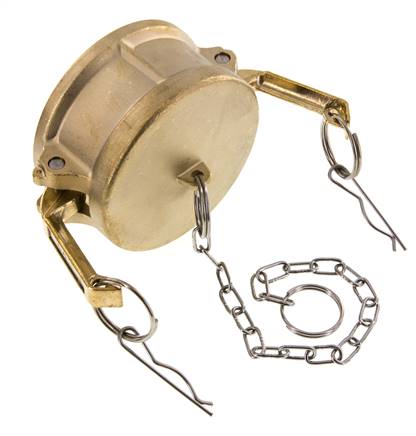 Camlock DN 75 (3'') Messing-Kupplungsendkappe Typ DC MIL-C-27487
