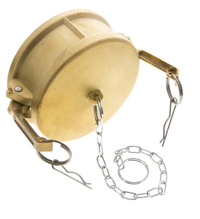 Camlock DN 120 (5'') Messing-Kupplungsendkappe Typ DC MIL-C-27487