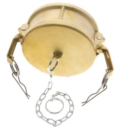 Camlock DN 90 (4'') Messing-Kupplungsendkappe Typ DC MIL-C-27487