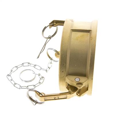 Camlock DN 120 (5'') Messing-Kupplungsendkappe Typ DC MIL-C-27487