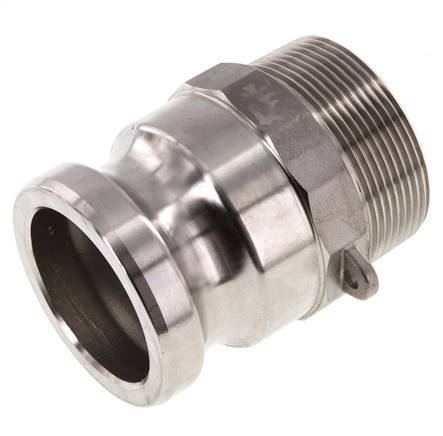 Camlock DN 50 (2'') Edelstahlkupplung R 2'' Außengewinde Typ F MIL-C-27487