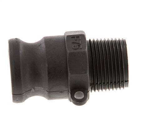 Camlock DN 20 (3/4'') Polypropylen-Kupplung R 3/4'' Außengewinde Typ F MIL-C-27487 [2 Stück]