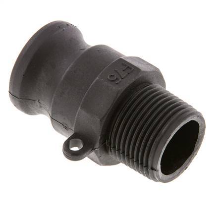 Camlock DN 20 (3/4'') Polypropylen-Kupplung R 3/4'' Außengewinde Typ F MIL-C-27487 [2 Stück]
