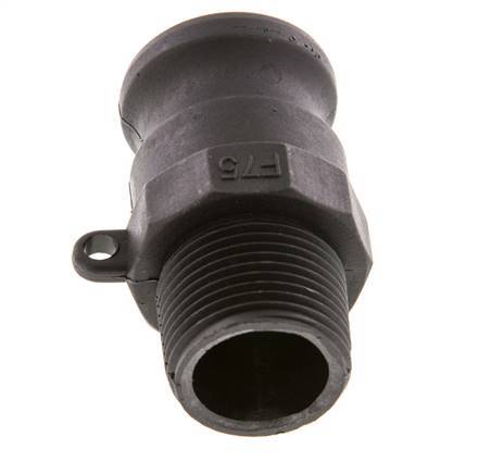 Camlock DN 20 (3/4'') Polypropylen-Kupplung R 3/4'' Außengewinde Typ F MIL-C-27487 [2 Stück]