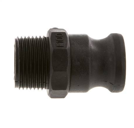 Camlock DN 25 (1'') Polypropylen-Kupplung R 1'' Außengewinde Typ F MIL-C-27487 [2 Stück]