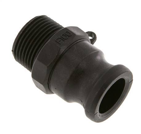Camlock DN 25 (1'') Polypropylen-Kupplung R 1'' Außengewinde Typ F MIL-C-27487 [2 Stück]