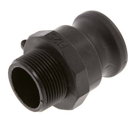 Camlock DN 40 (1 1/2'') Polypropylen-Kupplung R 1 1/4'' Außengewinde Typ F MIL-C-27487 [2 Stück]