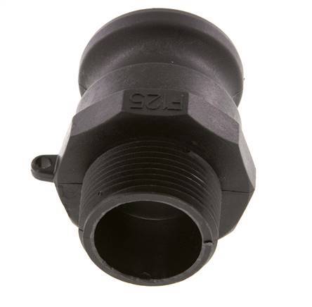 Camlock DN 40 (1 1/2'') Polypropylen-Kupplung R 1 1/4'' Außengewinde Typ F MIL-C-27487 [2 Stück]