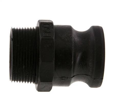 Camlock DN 40 (1 1/2'') Polypropylen-Kupplung R 1 1/2'' Außengewinde Typ F MIL-C-27487 [2 Stück]