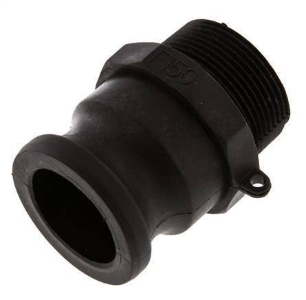 Camlock DN 40 (1 1/2'') Polypropylen-Kupplung R 1 1/2'' Außengewinde Typ F MIL-C-27487 [2 Stück]