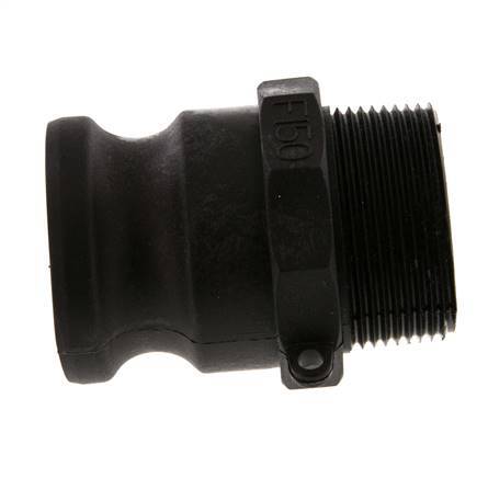 Camlock DN 40 (1 1/2'') Polypropylen-Kupplung R 1 1/2'' Außengewinde Typ F MIL-C-27487 [2 Stück]