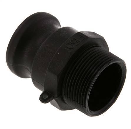 Camlock DN 40 (1 1/2'') Polypropylen-Kupplung R 1 1/2'' Außengewinde Typ F MIL-C-27487 [2 Stück]