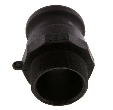 Camlock DN 40 (1 1/2'') Polypropylen-Kupplung R 1 1/2'' Außengewinde Typ F MIL-C-27487 [2 Stück]