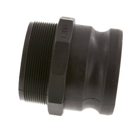 Camlock DN 75 (3'') Polypropylene Coupling R 3'' Male Thread Type F MIL-C-27487